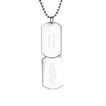 Colar Dog Tag Personalizado Prata