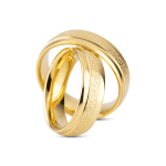 Par de Alianças Banhada Ouro 24k Modena 6mm