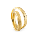 Par de Alianças Banhada Ouro 24k Rimini 4mm